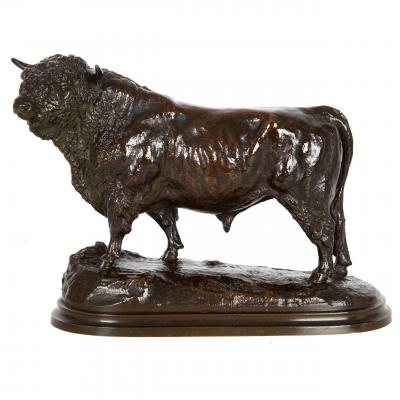 Standing Aberdeen Angus Bull Isidore Jules Bonheur