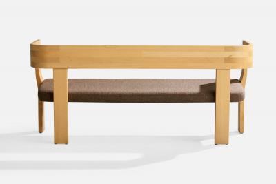 Stig Lonngren Bench with Birch and Fabric Sweden 1960s