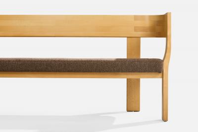 Stig Lonngren Bench with Birch and Fabric Sweden 1960s