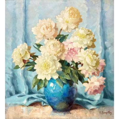 Still Life With Peonies Maximilian Maksolly Estonia 1930s