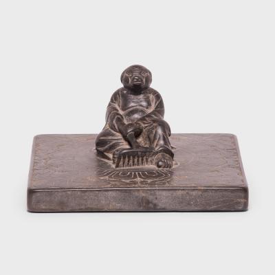 Stone Shoemakers Weight with Zhu Bajie