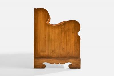 Swedish Designer Bench with Pine and Fabric Sweden 1940s