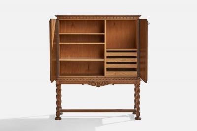 Swedish Designer Cabinet in Oak Sweden 1930s