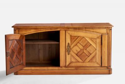 Swedish Designer Cabinet with Oak and Brass Sweden 1930s