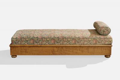 Swedish Designer Daybed with Birch and Fabric Sweden 1930s