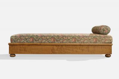 Swedish Designer Daybed with Birch and Fabric Sweden 1930s