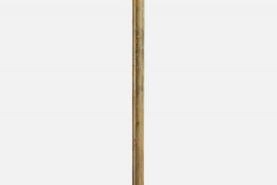 Swedish Designer Floor Lamps with Brass and Fabric Sweden 1950s