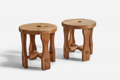 Swedish Designer Stools in Pine c 1940s