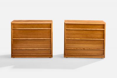T H Robsjohn Gibbings Chests of Drawers in Walnut USA 1950s