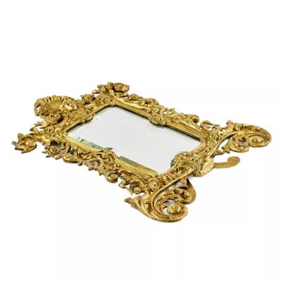 Table Mirror In Gilt Bronze Frame Neo Rococo Style Western Europe