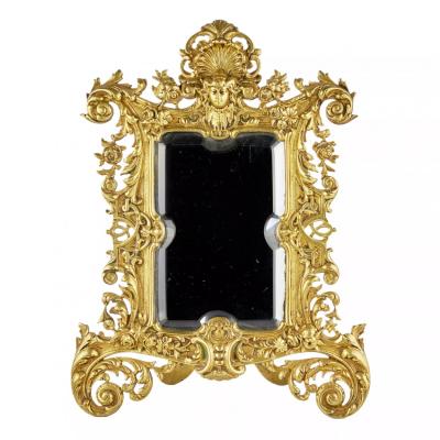 Table Mirror In Gilt Bronze Frame Neo Rococo Style Western Europe