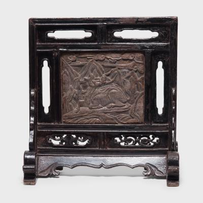 Table Screen with Soapstone Panel