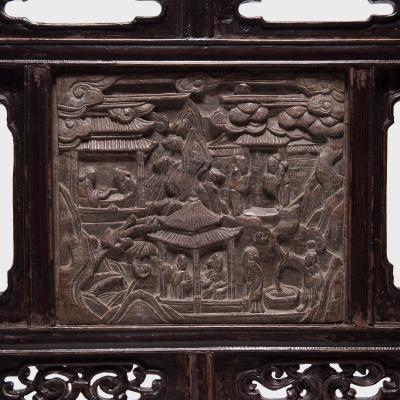 Table Screen with Soapstone Panel