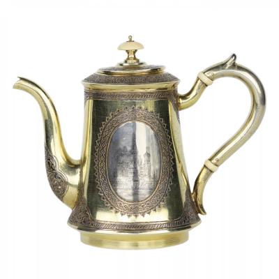 Tea And Coffee Set By P Ovchinnikov Moscow Late 19th Century