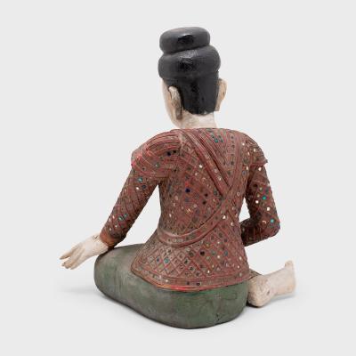 Thai Polychrome Dancer Figure