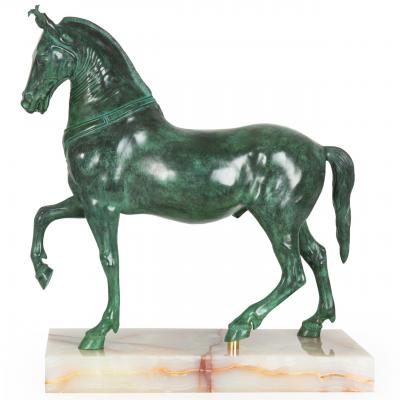 The Herculaneum Quadriga Horse Cavallo Mazzocchi After Antiquity