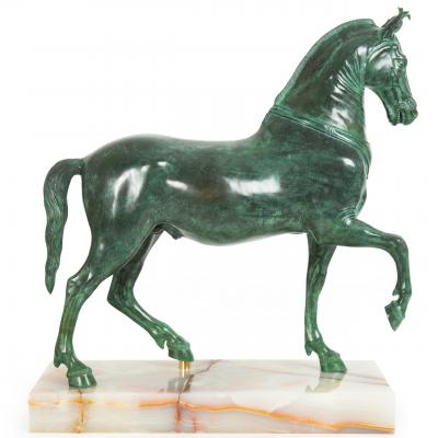 The Herculaneum Quadriga Horse Cavallo Mazzocchi After Antiquity