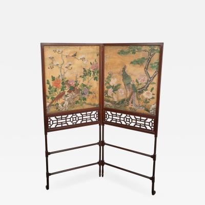 Thomas Chippendale A George III Folding Firescreen in the Chinese Chippendale Taste