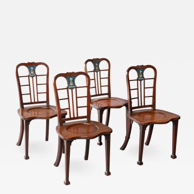 Thomas Chippendale Exceptional Set of Four George II Mahogany Hall Chairs