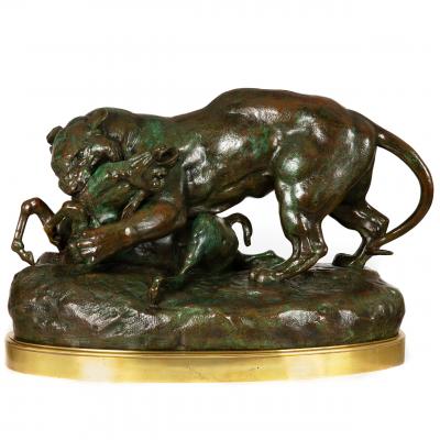 Tiger Surprising an Antelope Antoine Louis Barye