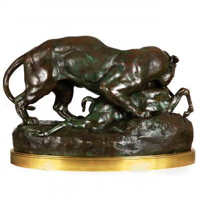 Tiger Surprising an Antelope Antoine Louis Barye