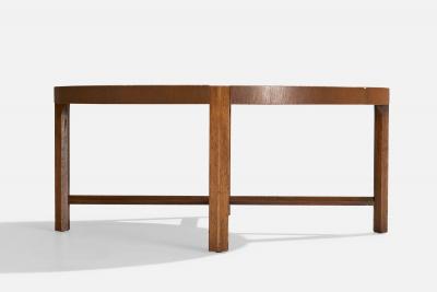 Tommi Parzinger Tommi Parzinger Coffee Table with Walnut and Travertine USA 1950s