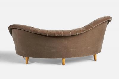 Tor Wolfenstein Tor Wolfenstein Sofa with Mohair and Wood Sweden 1940s