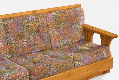 Tra Inn Sofa with Pine and Fabric Sweden 1970s