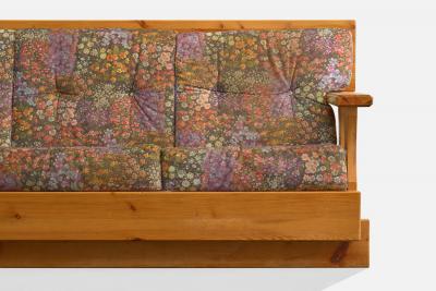 Tra Inn Sofa with Pine and Fabric Sweden 1970s