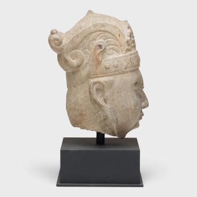 Tranquil Stone Bodhisattva Head