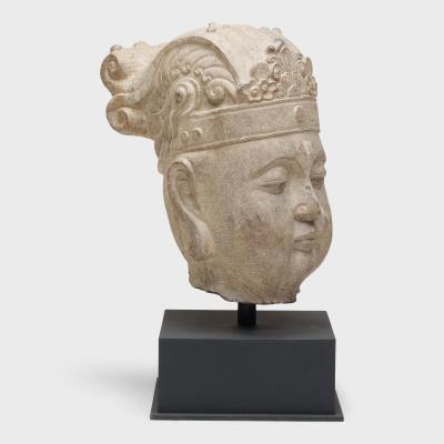 Tranquil Stone Bodhisattva Head