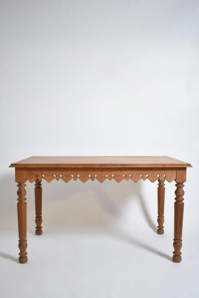 Turned oak rustic console table XIXth c 