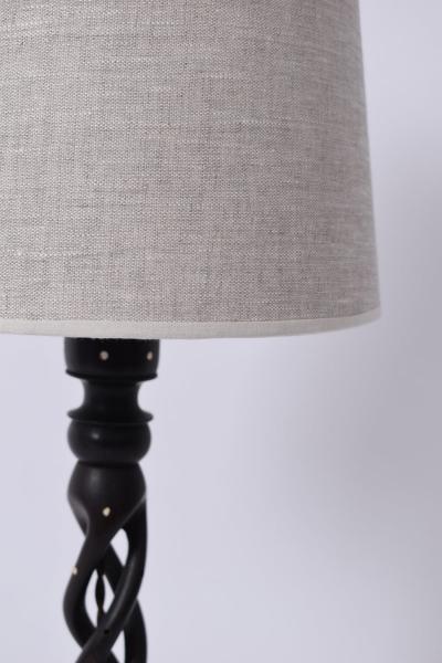 Turned wood twist lamp 1960s 