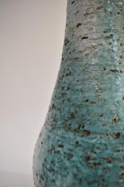 Turquoise and white lamp France 1960s 