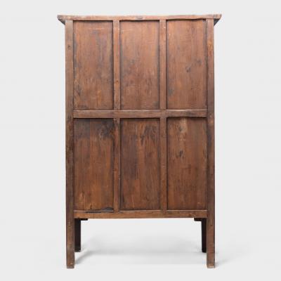 Two Door Tapered Cabinet with Open Shelves