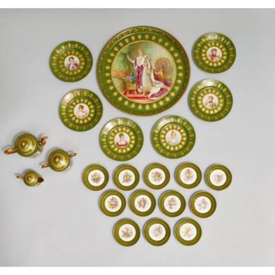 Unique Ceremonial Table Service With Portraits Of Emperor Napoleon I