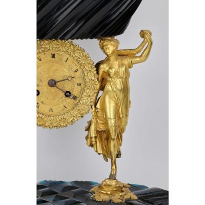 Unique Mantel Clock With Solar Allegory 