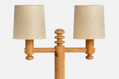 Uno Osten Kristiansson Uno Kristiansson Floor Lamp with Pine and Paper Sweden 1970s