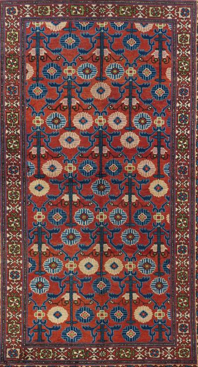 Vintage Khotan Samarghand Rug 4 4 x 7 4 