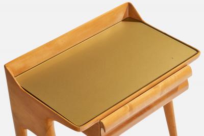 Vittorio Dassi Nightstands with Wood and Glass Italy 1950s