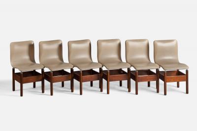 Vittorio Introini Chelsea Dining Room Chairs in Leather Italy 1960s