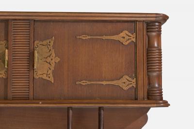 Vittorio Valabrega Attribution Wall Mounted Cabinet in Oak Italy 1930s