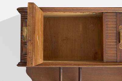 Vittorio Valabrega Attribution Wall Mounted Cabinet in Oak Italy 1930s