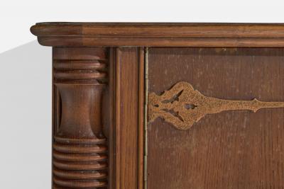 Vittorio Valabrega Attribution Wall Mounted Cabinet in Oak Italy 1930s