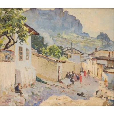 Vladimir Konstantinovich Yanovsky 1876 1966 Crimean Landscape Russia