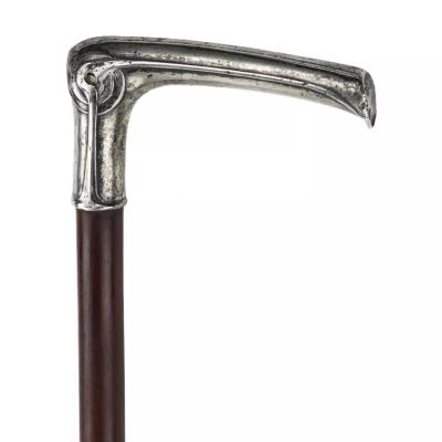 Walking Cane With A Silver Handle In The Art Nouveau Style Russia