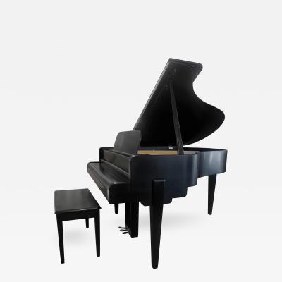 Walter Darwin Teague Art Deco Streamline Steinway Piano in Satin Black Lacquer