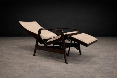 Walter Gerdau Reclining Sun Chaise Lounge by Walter Gerdau Hardwood 1940s Lot 82A