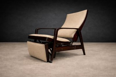 Walter Gerdau Reclining Sun Chaise Lounge by Walter Gerdau Hardwood 1940s Lot 82A
