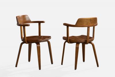 Walter Gropius Armchairs in Oak Austria 1950s